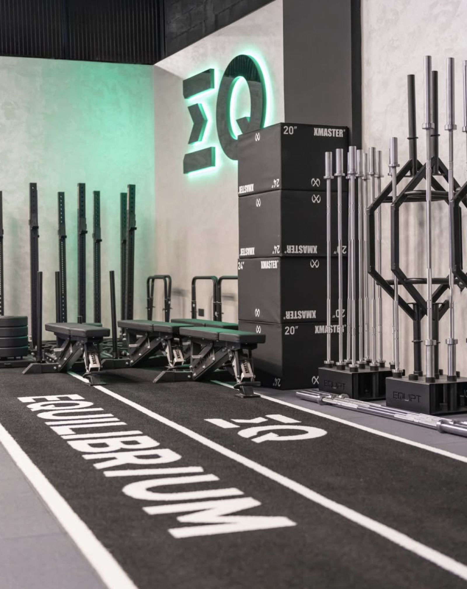 Equipt EQ shoot · branded equipment line-up